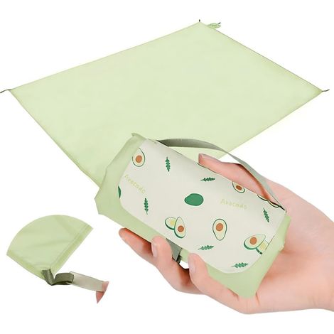 Tapis de pique-nique - Tapis de plage - Tapis de camping - Portable - Pliable - Accessoires de camping - Convient pour 1 à 2 personnes - Idéal pour le camping, les excursions, les pique-niques, le vél (1/5)