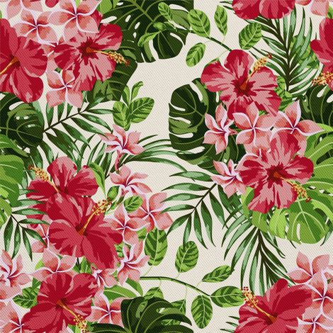 Outdoor-Dekorstoff Oxford - Motiv Hibiskus I DX079 (1/5)