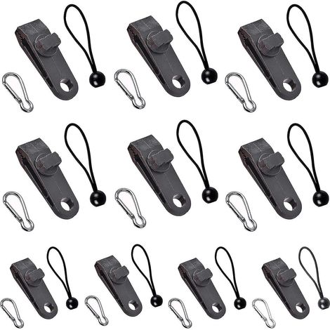 Planenclip, Zeltplanenclip, Karabiner, Gummiseil, für Planen, Camping, Markisen, Autoabdeckungen - (1/4)