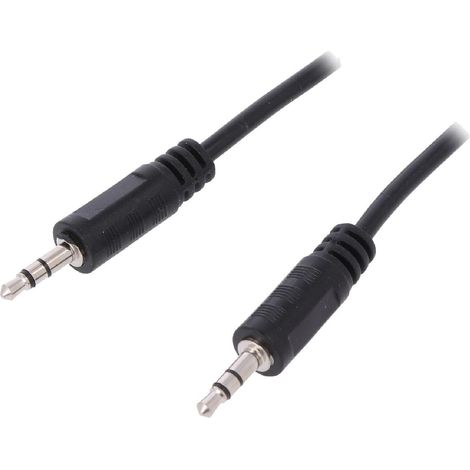 Cable Jack 3.5mm male des deux cotes 1m - Noir