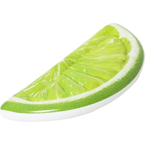 Bouée gonflable pour piscine, matelas flottant, transat de piscine, bouée demi-cercle citron avec hamac flottant citron (171 x 89 cm, vert) (1/2)