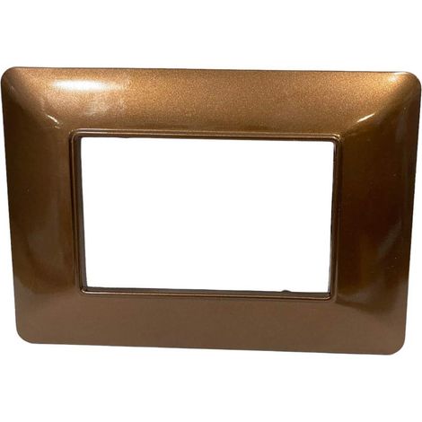 Placchetta per interruttore a 3 posti bronzo cassetta 503 compatibile con btcino matix supporto cover (1/2)