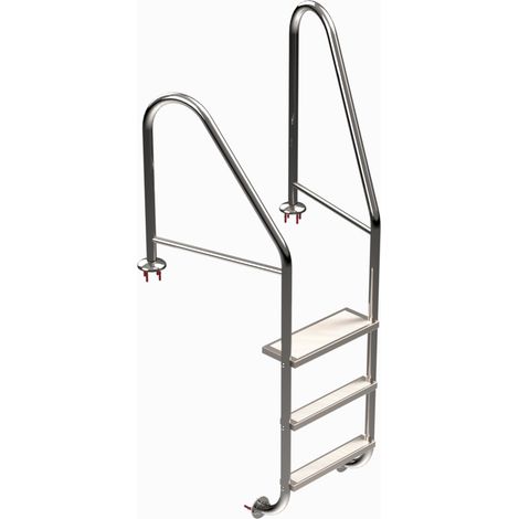 Eichenwald Poolleiter Modell 07 Marina Öffentlich Flanschmontage Beckentiefe 780mm 2 Stufen