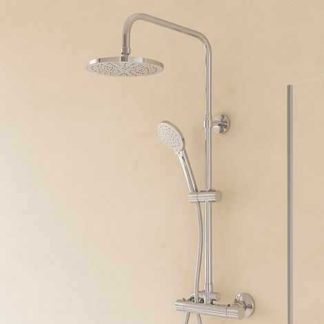 Exagonshop Colonna Doccia Termostatica tonda Regolabile in