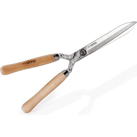 Cisaille de jardin Taille haies 51cm Manche bois Inox Lame 18 cm Fer forgé à la main VITO (1/4)