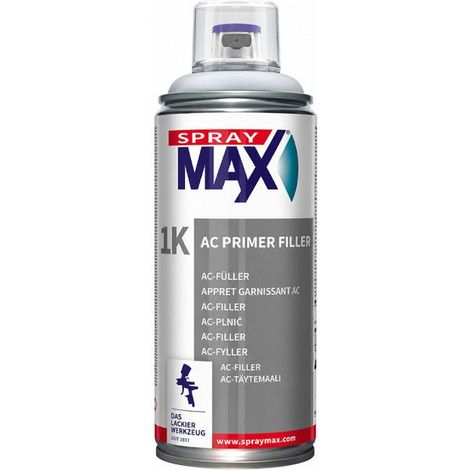 Apprêt garnissant - SprayMax - Base acrylique - Gris clair - Séchage rapide