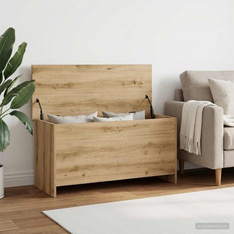 vidaXL Coffre de rangement Chêne artisanal 100 x 40 x 50 cm (1/5)