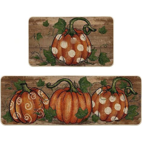 Set di 2 tappetini da cucina a forma di camioncino con zucca - Orientamento verticale