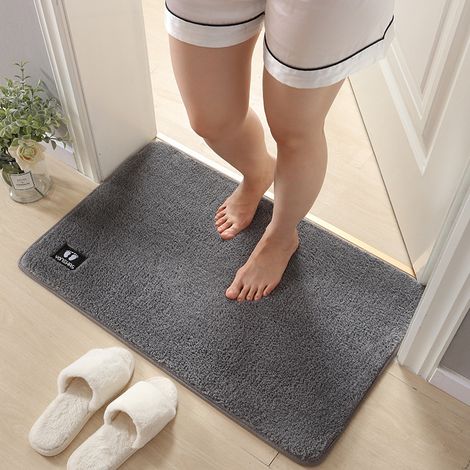 Tapis de bain absorbant à mousse à mémoire de forme, épais antidérapant, tapis d'entrée pour salle de bain, cuisine, couloir et vestibule