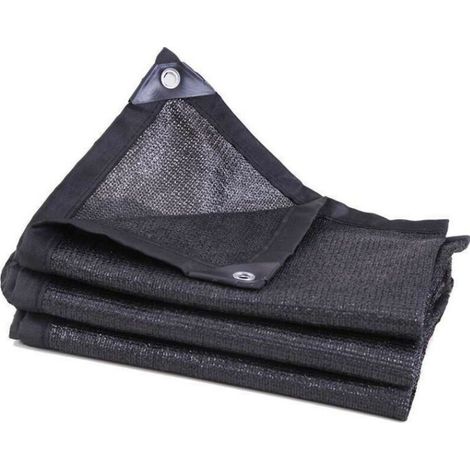 Voile d'ombrage Toile d'ombrage noire 3x3m pour la protection solaire des plantes de jardin (1/5)