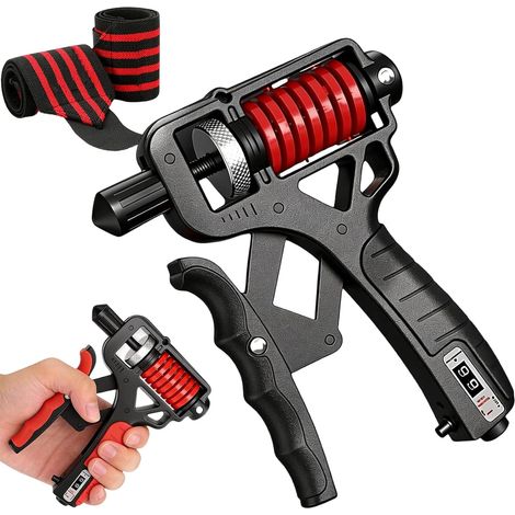 11-364 lbs Hand Grip Strengthener, Adjustable Forearm Gripper with Automatic Counter, Non-Slip Silicone Hand Exerciser Grip Strengthener for Muscle Training (1/5)