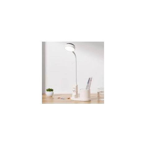 Lampe de bureau enfant LED blanc avec portestylo, changement de couleur automatique et intensité réglable Lampe de chevet rechargeable design ciel (1/5)