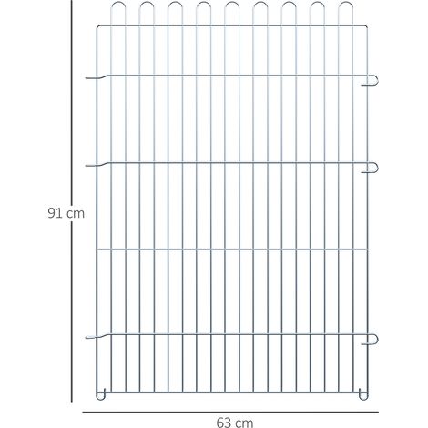 Parc à chiots, enclos pour chiots, barrière pour chiots, ensemble de 8 pièces, L 63 x H 91 cm (1/5)