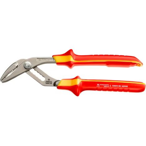 Pinza multipresa isolata - 25 cm - FACOM - Guaina isolata antiscivolo 1000 Volt - 180A.VE