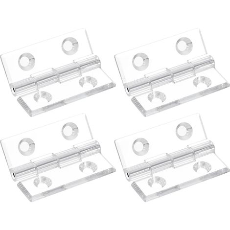 4Pcs Charnières en Acrylique 45x35mm pour Tiroir d'Armoire (1/5)