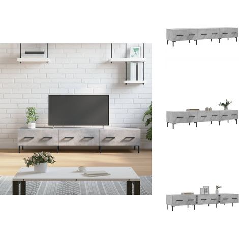 Meuble TV gris béton 150x36x30 cm bois d'ingénierie - Meubles Tv - Meuble Tv - Meuble Multimedia - Meuble Hifi - Rangement Tv (1/5)