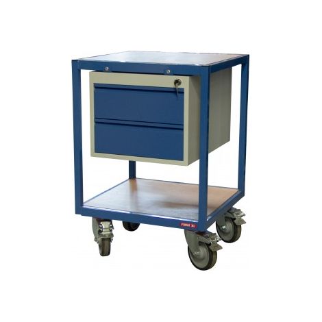 Werkstattwagen mit 2 Holzplatten 600 x 600 mm 400 kg - FIMM - 880010599
