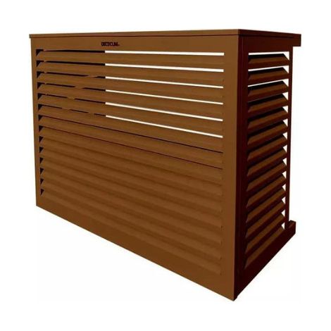 DECOCLIM - Cache unité extérieure en aluminium brun argile taille S - 23AS8003