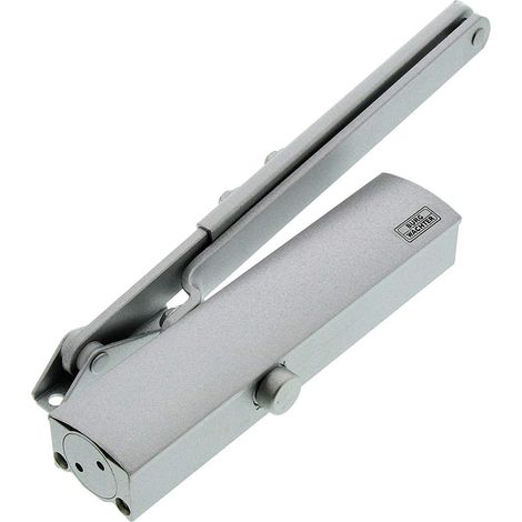 1 - Ferme-Porte - Accessoire de Porte - Système Hydraulique Automatique - Vitesse Réglable - Pour Intérieur et Extérieur - Argenté - 95x60 cm