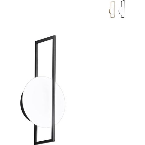 Moderne Metall-Wandlampe mit rundem LED-Diffusor Fobos - Schwarz
