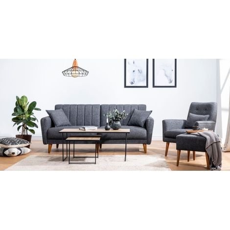 Canapé convertible AQUA anthracite (1/2)