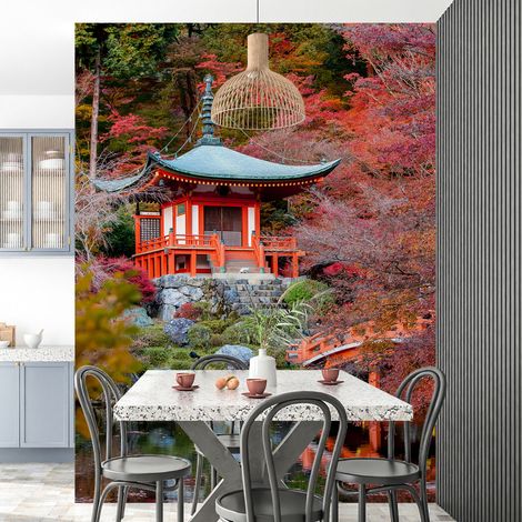 Papier peint panoramique - Temple Japonais - 130 cm x 195 cm (1/4)