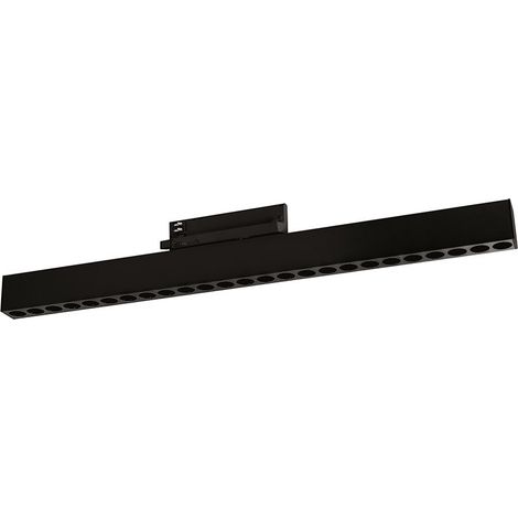 Reglette Led Antiabbaglio a Binario 48V 24W 2162Lm 4000K CRI90 Fascio 38° IP20 - Alluminio Pressofuso Nero - Gealuce (1/2)