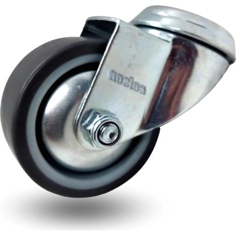 Rueda giratoria, juego de ruedas, 100 mm, 90 kg, JDPE1005, caucho termoplástico (1/5)