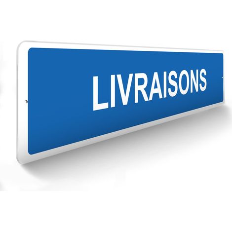 Panneau de signalisation pour parking · Livraisons -  48 x 10 cm (1/5)
