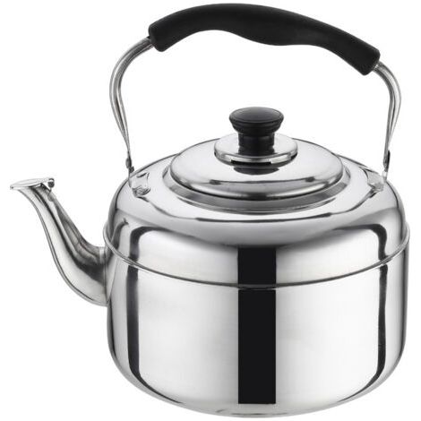 Bouilloire en inox 2L pour cuisinière – Poignée anti-brûlure – Compatible tous feux – Chauffage rapide et facile à nettoyer (1/5)