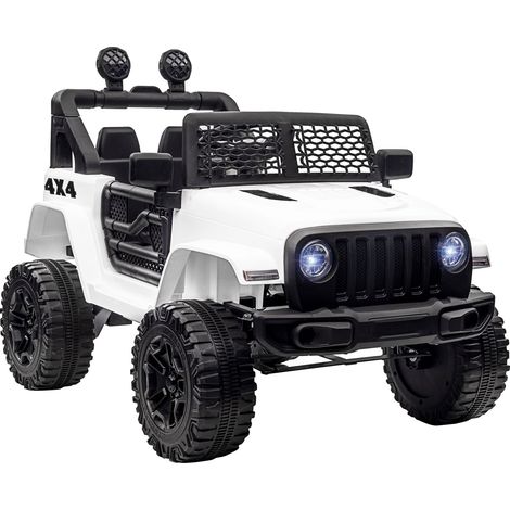 Macchina Elettrica per Bambini 12V Fuoristrada Bianco (1/5)