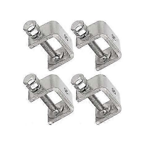 Lot de 4 serre-joints en acier inoxydable 304, en forme de U ou de C, pour le travail du bois. Serre-joints robustes en forme de C avec large ouverture de mâchoire. (1/5)