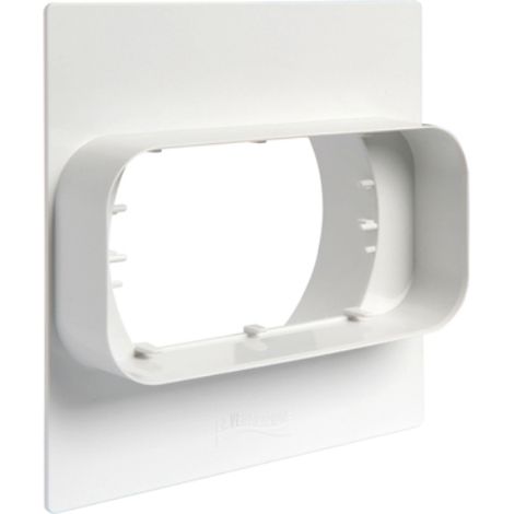 PLACCA PER PASSAGGIO A MURO DA TUBO TONDO A RETTANGOLARE mm 120x60 FIRST