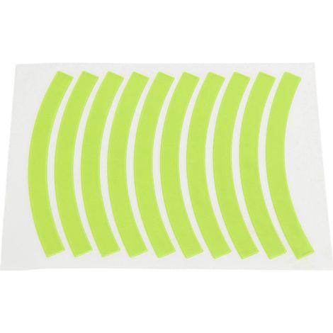 Autocollants réfléchissants pour draisienne enfant, bandes adhésives pour roues de vélo, accessoires de draisienne, jaune fluorescent (1/5)