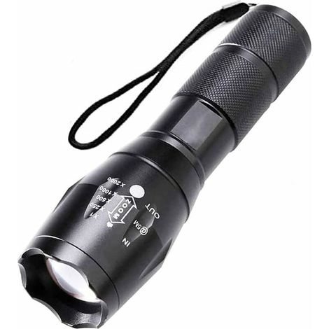 LED Tactical Flashlight Super Bright High Lumen Flashlight Portable Outdoor Water Resistant Torch Light Zoomable Flashlight with 5 Light Modes (1/5)