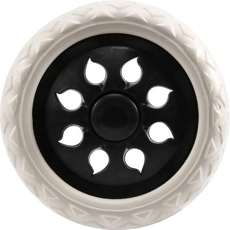 Noir Blanc Noyau Plastique Mousse Chariot pour Achats Roulettes Panier Roue (1/5)