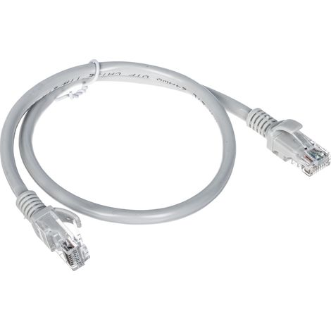 Câble de brassage RJ45/0,5 gris 0,5 m (1/2)