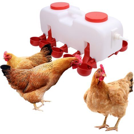 Abreuvoir Automatique pour Poulet Anti-Basculement Système d’Arrosage Hygénique en Plastique pour Ferme Poultry Farm (1/4)