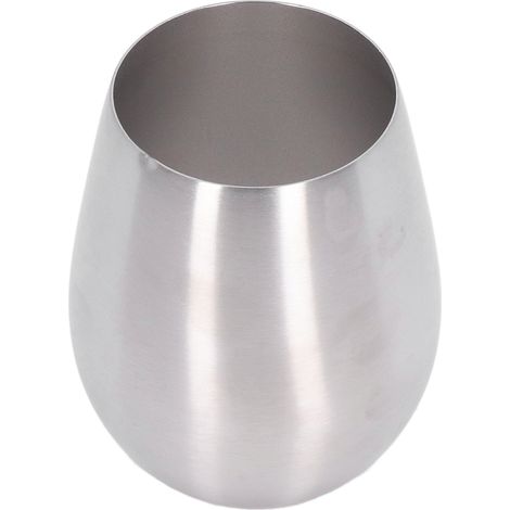 Weinglas aus Edelstahl, komfortabler Griff, Metallrand, sicher, praktisch, tragbar, einfach zu verwenden (1/5)
