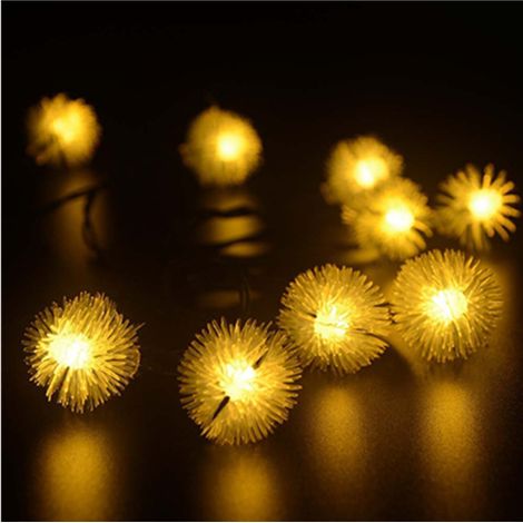 Guirnalda de luces con USB LED bolas de algodón - Baby night light 2h - - 3 intensidades - 10 bolas 1,5m (1/5)
