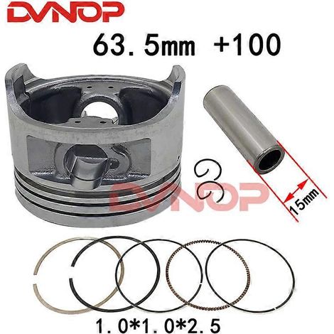 Pistón de motocicleta de 63,5 mm con anillo de pasador de 15 mm para ZONGSHEN200 LONGXIN200 LIFAN200 CG196 CG200 CG 200 200cc (64,5 mm)