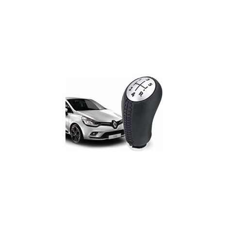 Pommeau de Vitesse Clio 3 – EN CUIR - Levier de Vitesse 5 Vitesses pour Laguna / Megane 2 / Clio 4 / Scenic / Kangoo