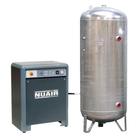 Compresseur d'air à piston insonorisé 5,5 CV 500 L galvanisé NUAIR (1/2)