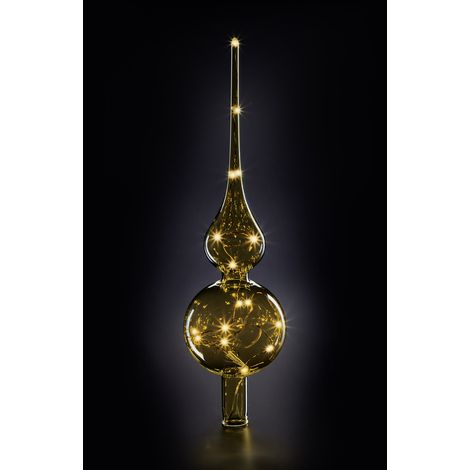 Krinner 76031 Albero di Natale Bianco caldo LED monocolore Ambra Vetro soffiato a bocca (1/3)