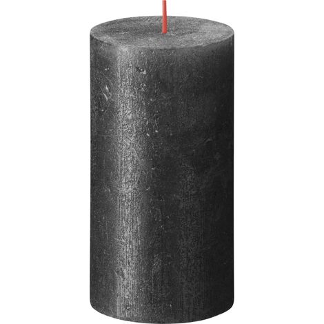 Bolsius Shimmer Pillar Candle in Schwarz 13cm hoch – elegante Kerze für jeden Raum