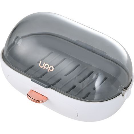 Lot de 2 Porte-Savon avec Couvercle, Boite Savon Support Mural, boîte à Savon Murale pour Douche, Salle de Bain, Baignoire, évier de Cuisine, adhésif Inclus (1/5)