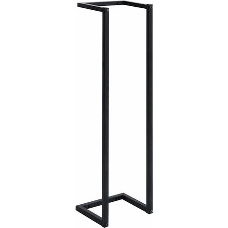 Porte-serviettes noir, 25x20x95 cm, en fer. (1/5)