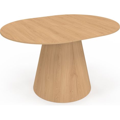 Runder, ausziehbarer Esstisch ANGELE für 4–8 Personen, Holzoptik Buche, 110–150 cm (1/5)