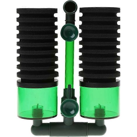 Filtre éponge pour aquarium eau douce et eau salée, préfiltre L, filtration biologique pour réservoir poisson, accessoire aquarium silencieux et efficace. (1/4)