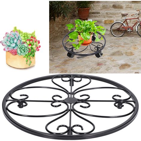 Support décoratif pour fleurs d'extérieur (salon/balcon), support simple en fer pour pots de fleurs, idéal pour les plantes en pot comme le lierre vert et les plantes succulentes. (1/5)